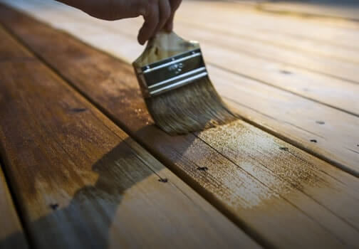 wood staining service